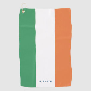 Monogram. Colours of Ireland Flag. Golf Towel