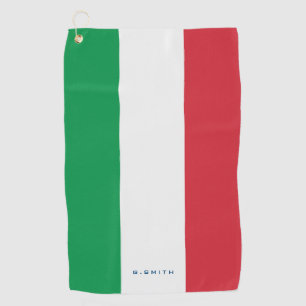 Monogram. Colours of Italy Flag. Golf Towel