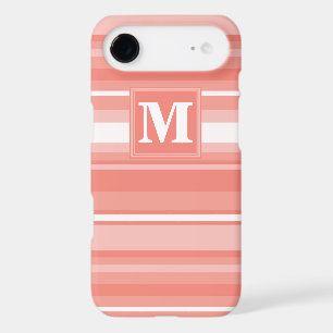 Monogram coral stripes