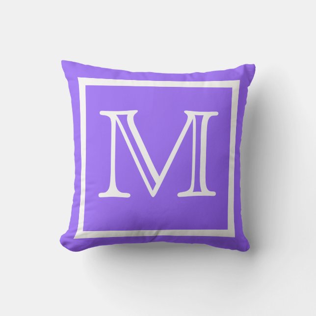 MONOGRAM Couleur vive clair violet coussin (Recto)