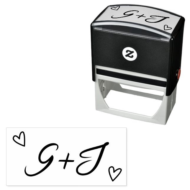 Monogram Couples Minimalist Wedding Self-inking Stamp (In Situ)