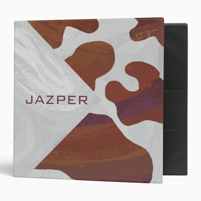 Monogram Cow Brown and White Print Binder (Front/Inside)