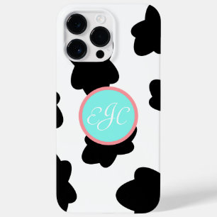 Monogram Cow Imprimer iPhone 14 Pro Max Coque