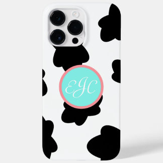 Monogram Cow Imprimer iPhone 14 Pro Max Coque