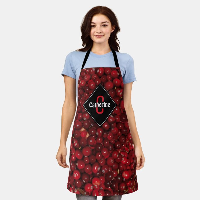 Monogram | CRANBERRIES Apron (Worn)