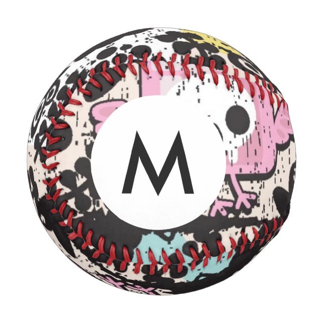 Monogram Crazy birds pattern Baseball (Front Left)