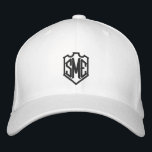 Monogram Crest Initials Custom Personalized Embroidered Hat<br><div class="desc">Monogram Crest Monogrammed Initials Custom Personalized Embroidered Baseball Cap features the simple modern embroidered monogram of your initials inside a crest border. Perfect as a gift for family and friends for birthday,  Christmas,  Father's Day,  Mother's Day,  weddings and more. Created by Evco Studio www.zazzle.com/store/evcostudio</div>