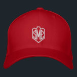 Monogram Crest Initials Custom Personalized Embroidered Hat<br><div class="desc">Monogram Crest Monogrammed Initials Custom Personalized Embroidered Baseball Cap features the simple modern embroidered monogram of your initials inside a crest border. Perfect as a gift for family and friends for birthday,  Christmas,  Father's Day,  Mother's Day,  weddings and more. Created by Evco Studio www.zazzle.com/store/evcostudio</div>