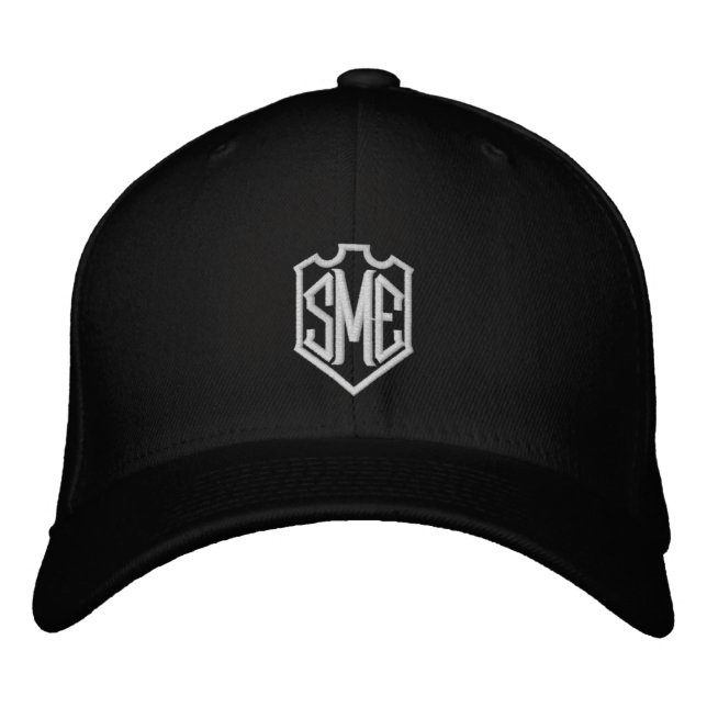 Monogram Crest Initials Custom Personalized Embroidered Hat (Front)