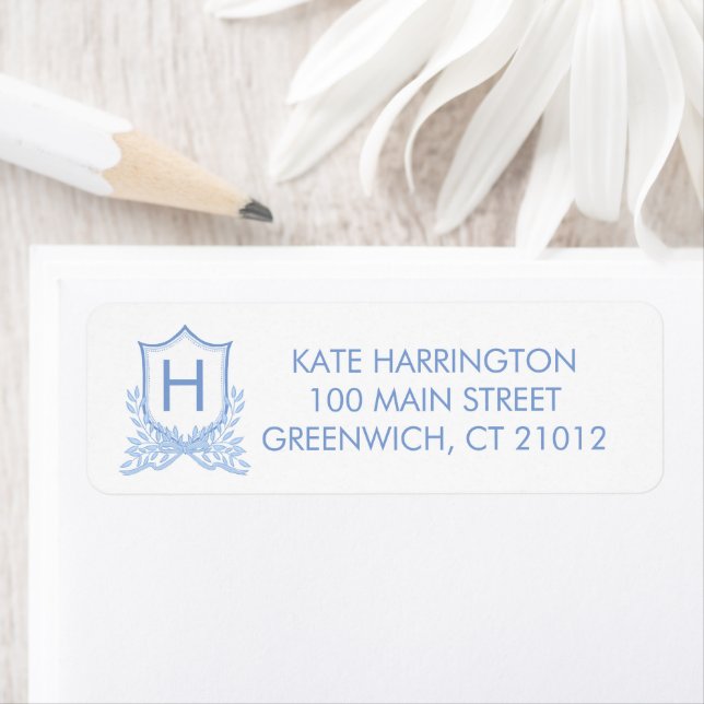 Monogram Crest Return Address Label (Insitu)