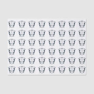 Monogram Crest Tissue Paper Navy Blue