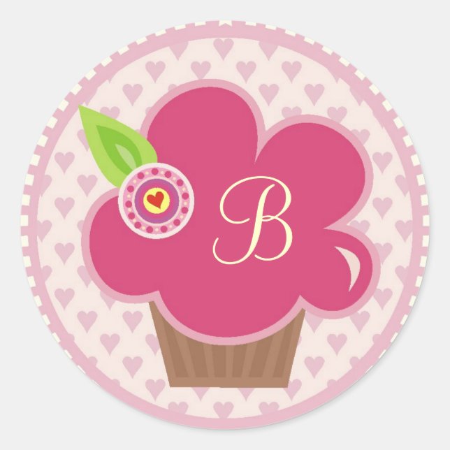 MONOGRAM CUPPYCAKE CUTIE STICKER (Front)