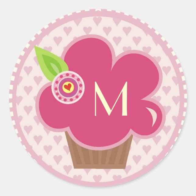 MONOGRAM CUPPYCAKE CUTIE STICKER (Front)