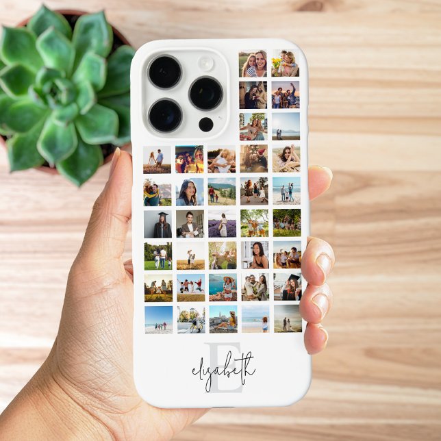 Monogram Custom 36 Photo Collage Case-Mate iPhone Case (Creator Uploaded)