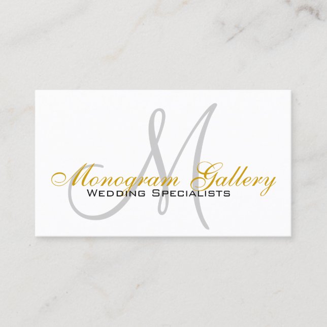 Monogram Custom Business Cards (Front)