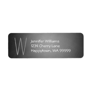 Monogram Custom Chalkboard Vignette Adresse de ret
