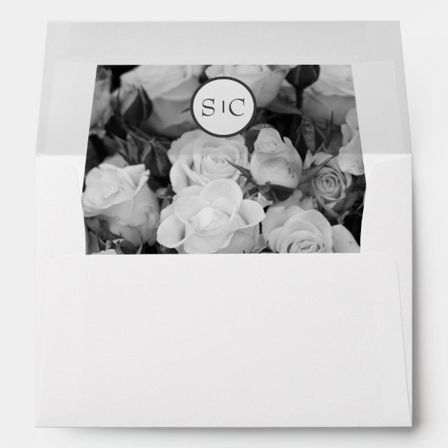 Monogram Custom Envelope Wedding Stationary (Back (Bottom))