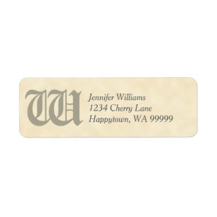 Monogram Custom Light Parchment Return Address