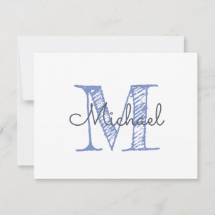 Monogram Custom Name Boy  Card