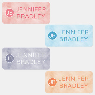 Monogram Custom Name Clothing Tags Pink Blue