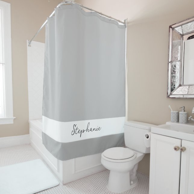 Monogram Custom Name Grey Grey Black White (In Situ)