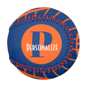 Monogram Custom Name Personalized Baseball