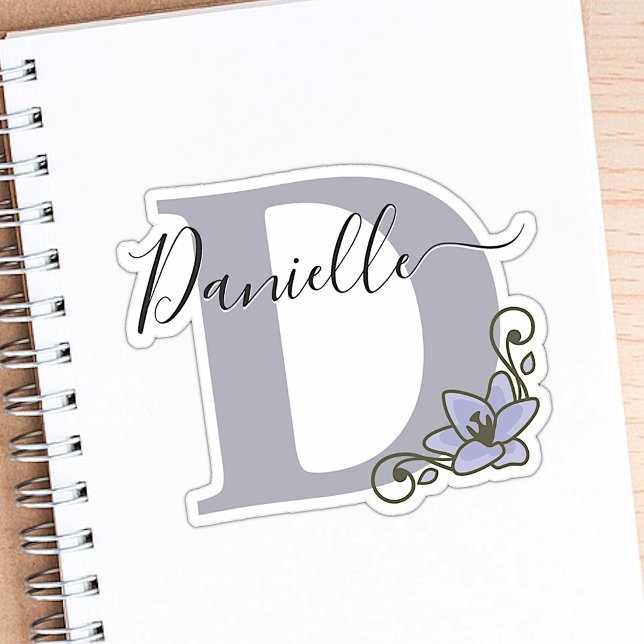 Monogram Custom Name Romantic Lily Flower Cute (Creator Uploaded)