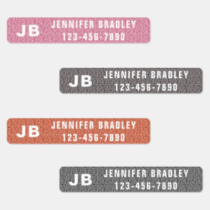 Monogram Custom Personalised Name Girly Glitter