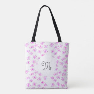 monogram custom personalized cute tote bag