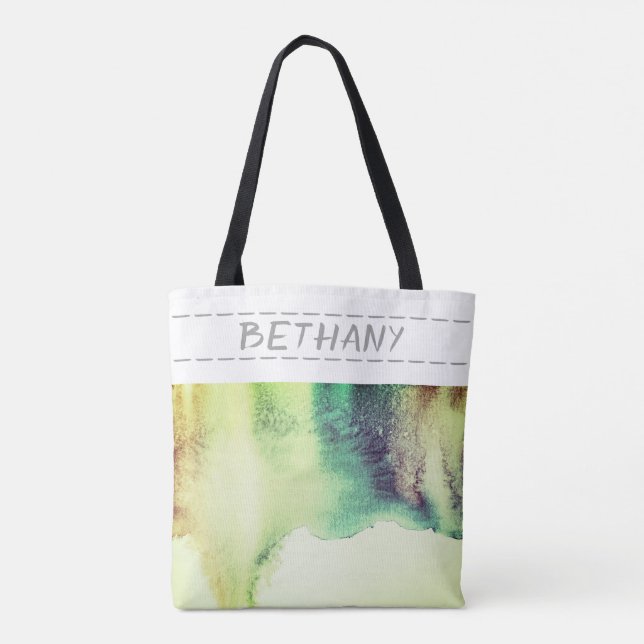monogram custom personalized stylish tote bag (Back)