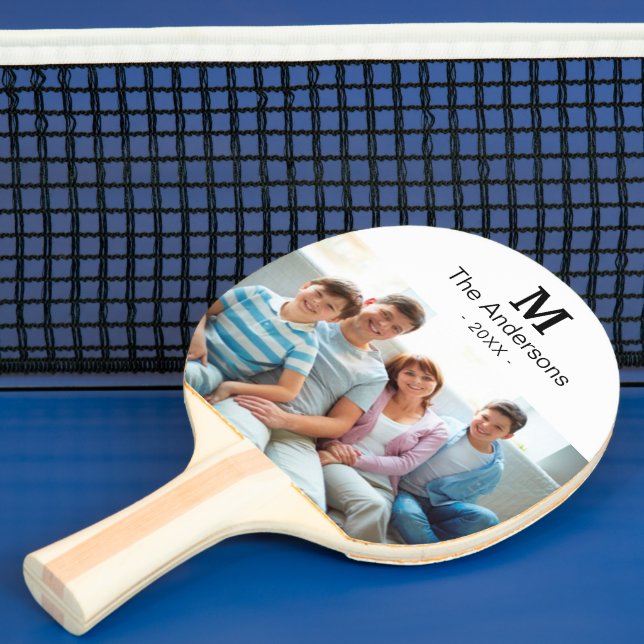 Monogram Custom Photo & Name Ping Pong Paddle (Insitu)