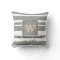 monogram custom pillow grey and white stripes