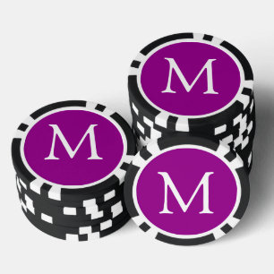 Monogram Custom Your Letter and Colours Poker Chip
