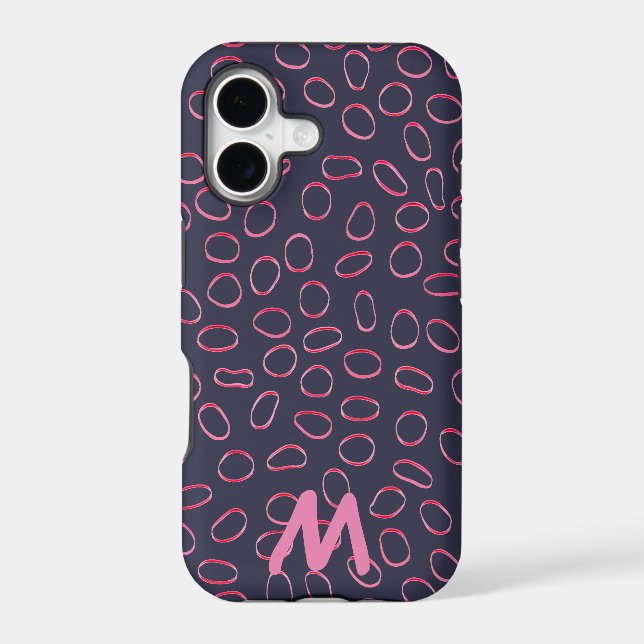 Monogram Customizable Cute Unique Abstract Pattern (Back)
