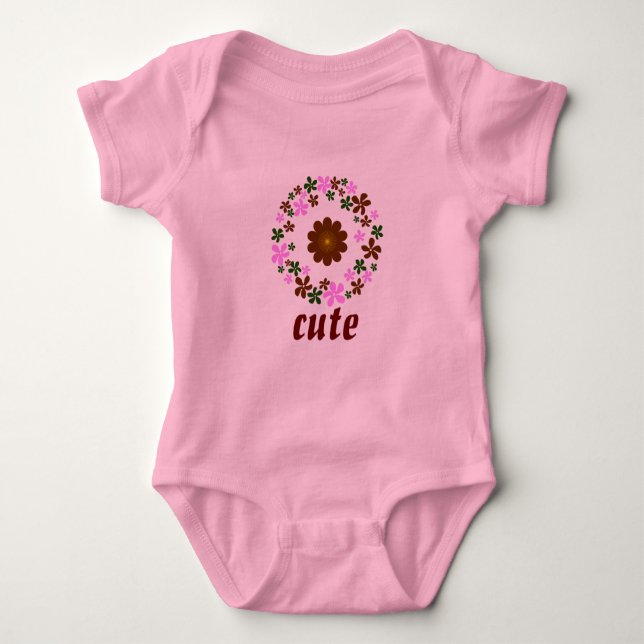 Monogram Customize Wedding Baby Bodysuit (Front)