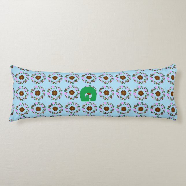  Monogram Customize Wedding Home Decor Body Pillow (Front)