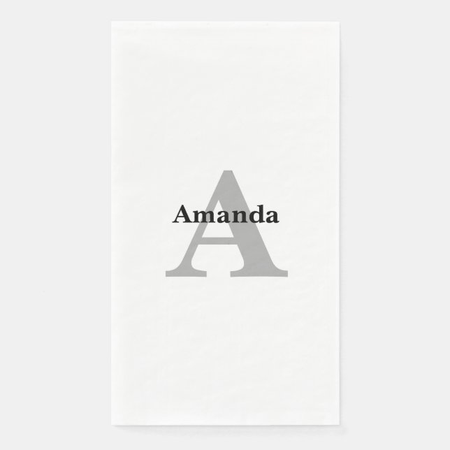 Monogram Cute Bridal Shower Baby Shower Birthday Napkin (Front)