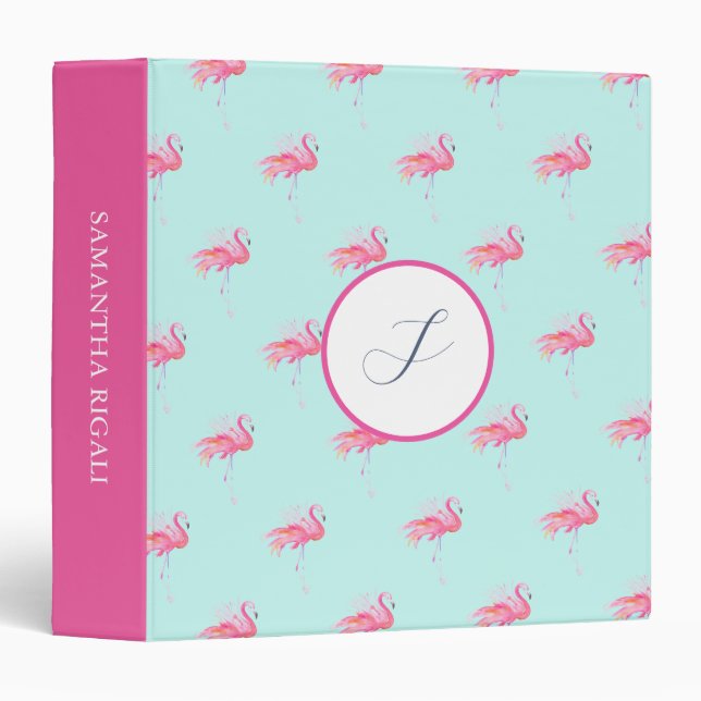 Monogram Cute Summer Binders for Her (Front/Spine)