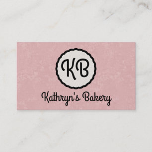 Monogram Cutesy (pink) Business Card