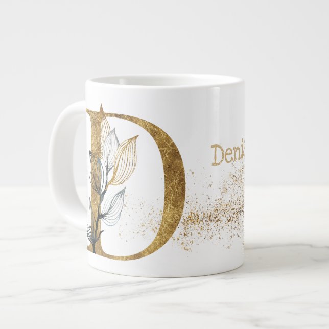 Monogram "D" Jumbo Mug Soup Ice Cream (Front Left)