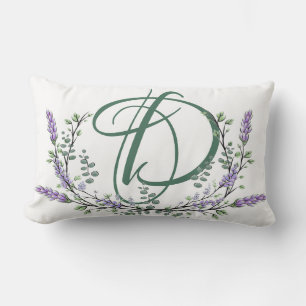 Monogram D Lavender Eucalyptus Lumbar Pillow