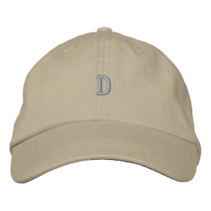Monogram D Letter printed Initial baseball Hat