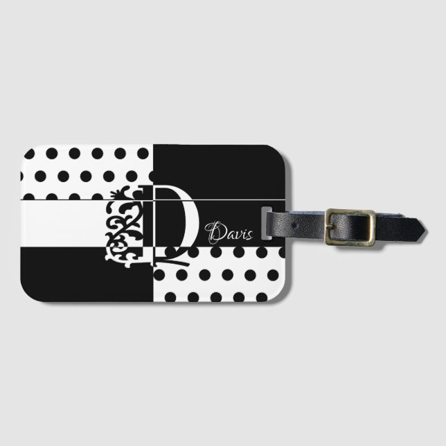 Monogram D Luggage Tag (Front Horizontal)