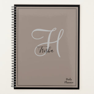Monogram Daily Planner with ANY colour Cover HAMbW