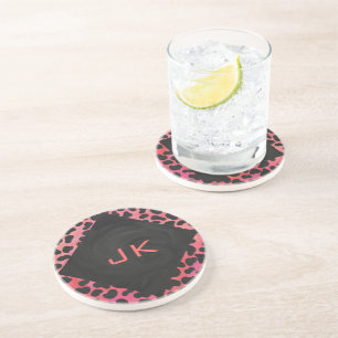Monogram Dalmatian Black and Red Coaster
