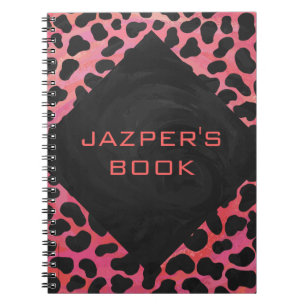 Monogram Dalmatian Black and Red Notebook