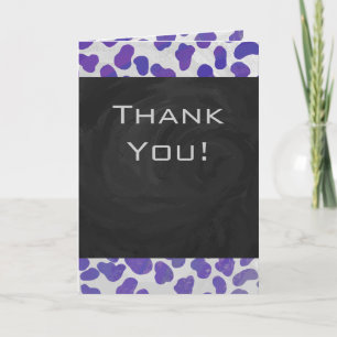 Monogram Dalmatian Purple and White Print Card