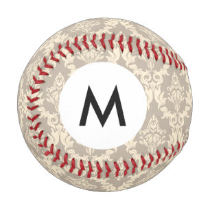 Monogram Damask background Baseball