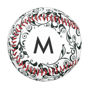 Monogram Damask Baseball
