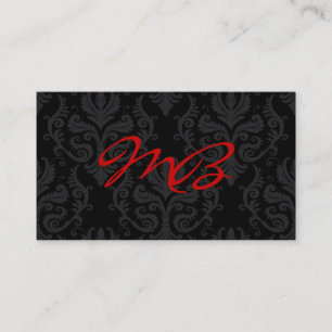 Monogram Damask Business Card